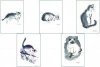 Cat Series 1 Greeting Cards